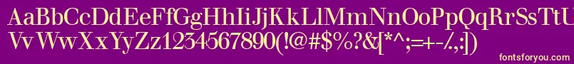 Walbaumssk Font – Yellow Fonts on Purple Background