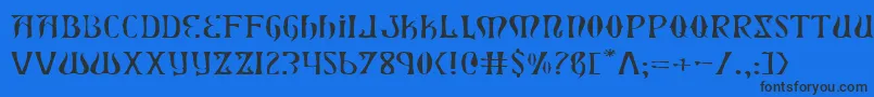 Шрифт Xiphosel – чёрные шрифты на синем фоне