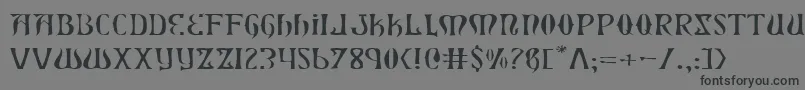 フォントXiphosel – 黒い文字の灰色の背景