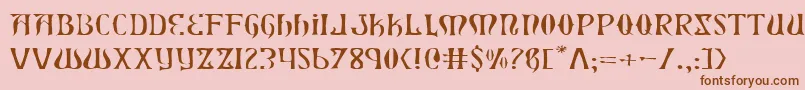 Xiphosel Font – Brown Fonts on Pink Background