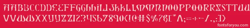 Шрифт Xiphosel – розовые шрифты на красном фоне