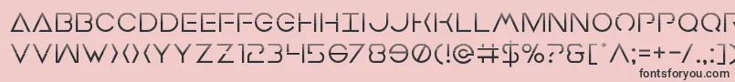 Earthorbiterhalf Font – Black Fonts on Pink Background