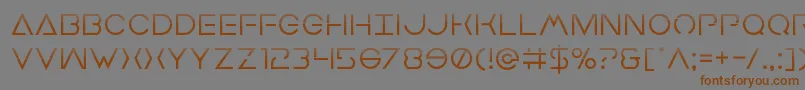 Earthorbiterhalf Font – Brown Fonts on Gray Background