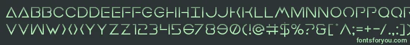 Earthorbiterhalf Font – Green Fonts on Black Background