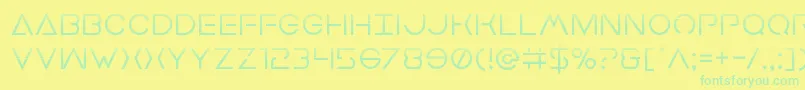 Earthorbiterhalf Font – Green Fonts on Yellow Background