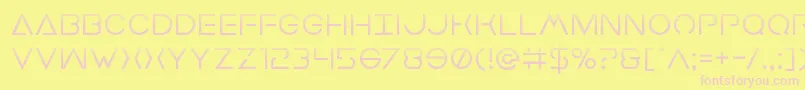 Earthorbiterhalf Font – Pink Fonts on Yellow Background