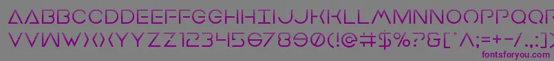フォントEarthorbiterhalf – 紫色のフォント、灰色の背景