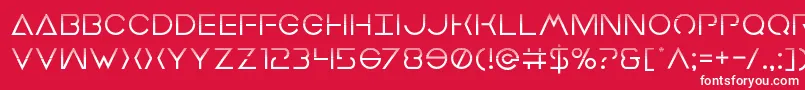 Earthorbiterhalf Font – White Fonts on Red Background