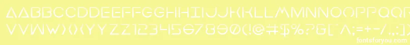 Earthorbiterhalf Font – White Fonts on Yellow Background