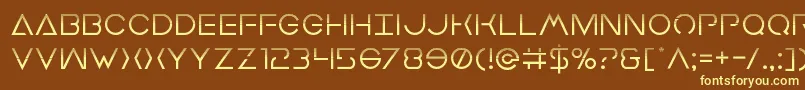 Earthorbiterhalf Font – Yellow Fonts on Brown Background