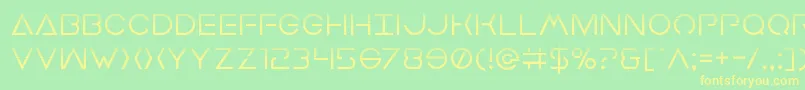 Earthorbiterhalf Font – Yellow Fonts on Green Background