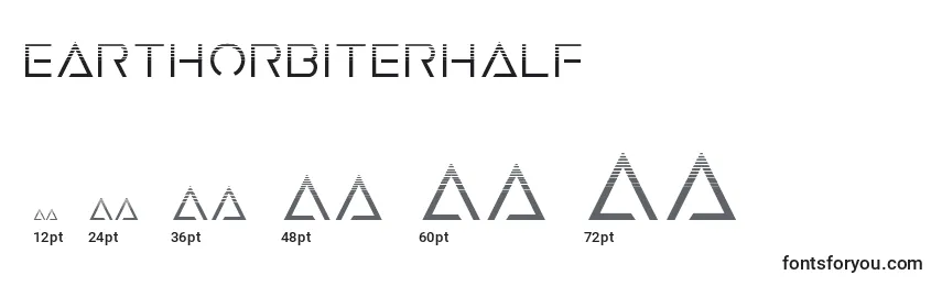 Размеры шрифта Earthorbiterhalf