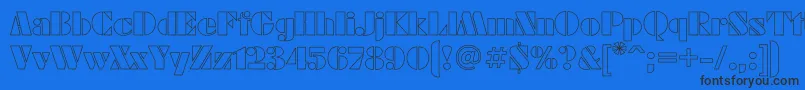 FuturaeugeniaHo Font – Black Fonts on Blue Background