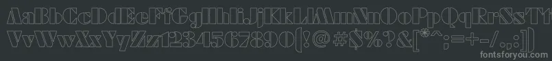 FuturaeugeniaHo Font – Gray Fonts on Black Background