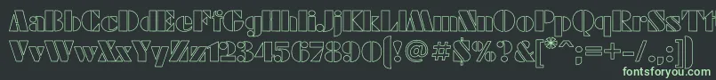 Шрифт FuturaeugeniaHo – зелёные шрифты на чёрном фоне