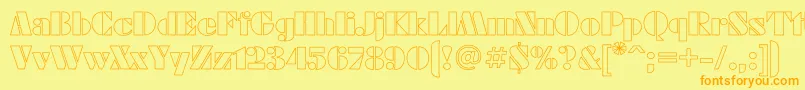 FuturaeugeniaHo Font – Orange Fonts on Yellow Background