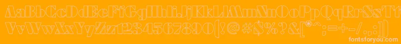 FuturaeugeniaHo Font – Pink Fonts on Orange Background