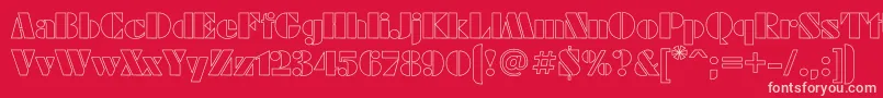 Czcionka FuturaeugeniaHo – różowe czcionki na czerwonym tle