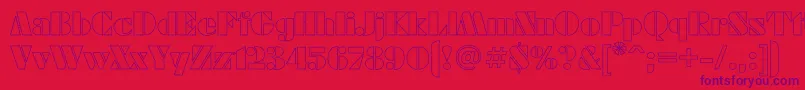 FuturaeugeniaHo Font – Purple Fonts on Red Background