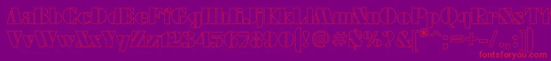 FuturaeugeniaHo Font – Red Fonts on Purple Background