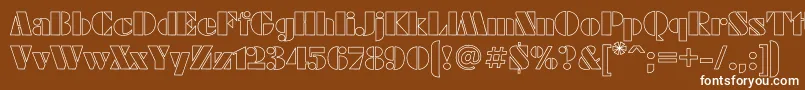 フォントFuturaeugeniaHo – 茶色の背景に白い文字