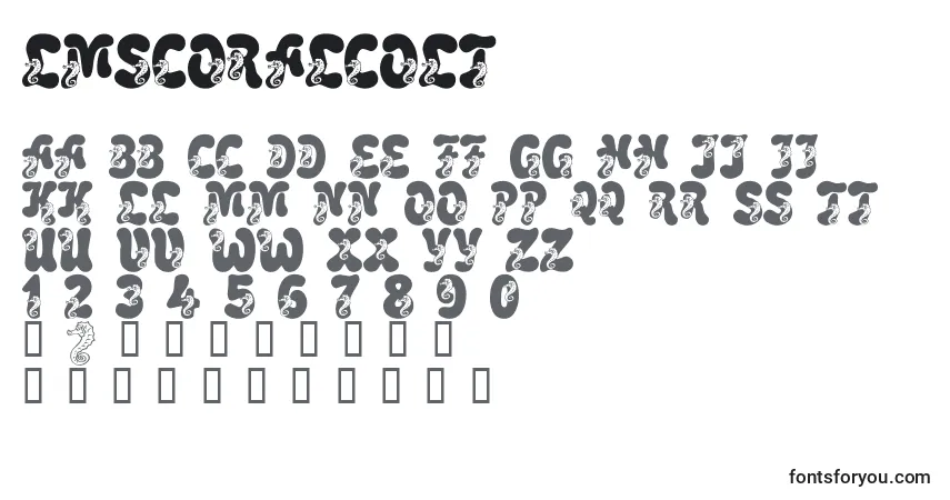 A fonte LmsCoralColt – alfabeto, números, caracteres especiais