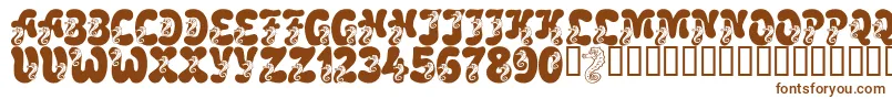 LmsCoralColt Font – Brown Fonts on White Background