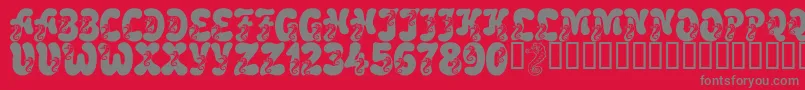 LmsCoralColt Font – Gray Fonts on Red Background