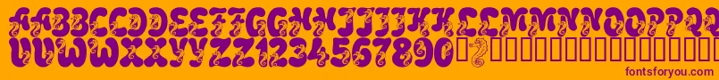 LmsCoralColt Font – Purple Fonts on Orange Background