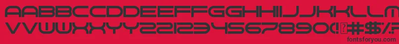 GnawHard Font – Black Fonts on Red Background