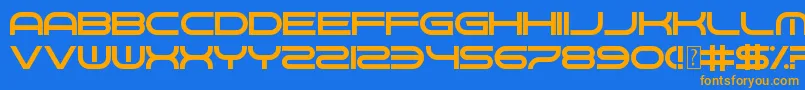 GnawHard Font – Orange Fonts on Blue Background