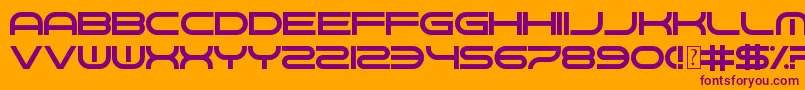 Fonte GnawHard – fontes roxas em um fundo laranja