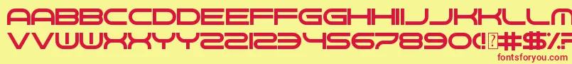 GnawHard Font – Red Fonts on Yellow Background