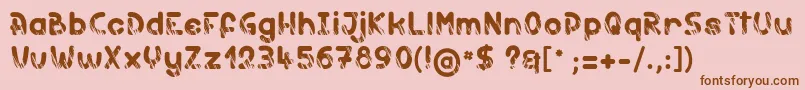 Holymoly Font – Brown Fonts on Pink Background