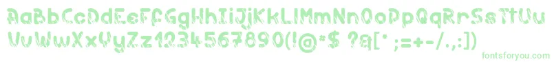 Holymoly Font – Green Fonts on White Background