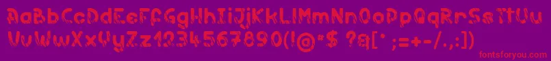 Holymoly Font – Red Fonts on Purple Background