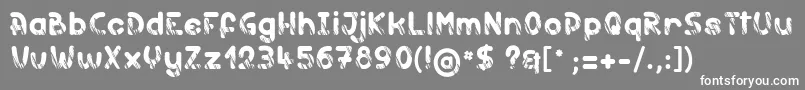 Holymoly Font – White Fonts on Gray Background
