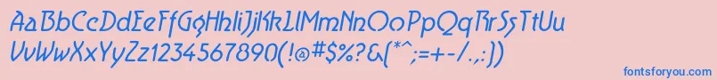 fuente AeroliteItalic – Fuentes Azules Sobre Fondo Rosa