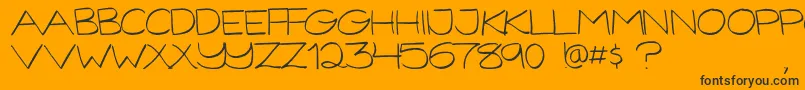 GorillaComixLight-Schriftart – Schwarze Schriften auf orangefarbenem Hintergrund