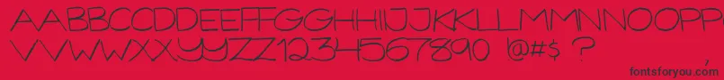 GorillaComixLight Font – Black Fonts on Red Background
