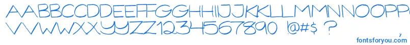 GorillaComixLight Font – Blue Fonts on White Background