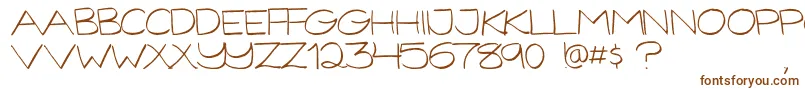 GorillaComixLight-fontti – ruskeat fontit valkoisella taustalla