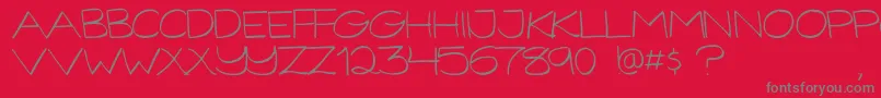 GorillaComixLight Font – Gray Fonts on Red Background
