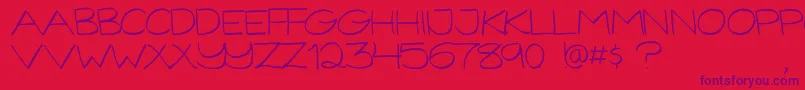 GorillaComixLight Font – Purple Fonts on Red Background