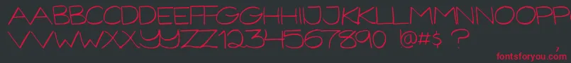 GorillaComixLight Font – Red Fonts on Black Background