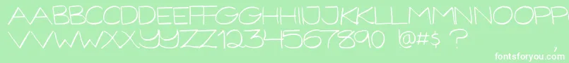 GorillaComixLight Font – White Fonts on Green Background