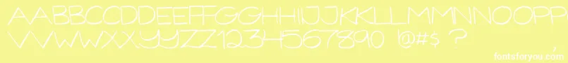 GorillaComixLight Font – White Fonts on Yellow Background