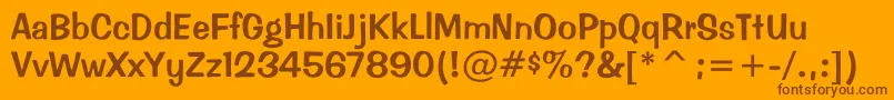 Les Font – Brown Fonts on Orange Background