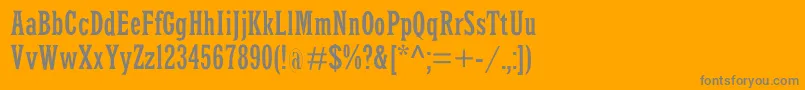 フォントLatinrcond – オレンジの背景に灰色の文字