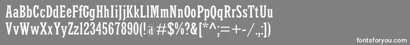 フォントLatinrcond – 灰色の背景に白い文字